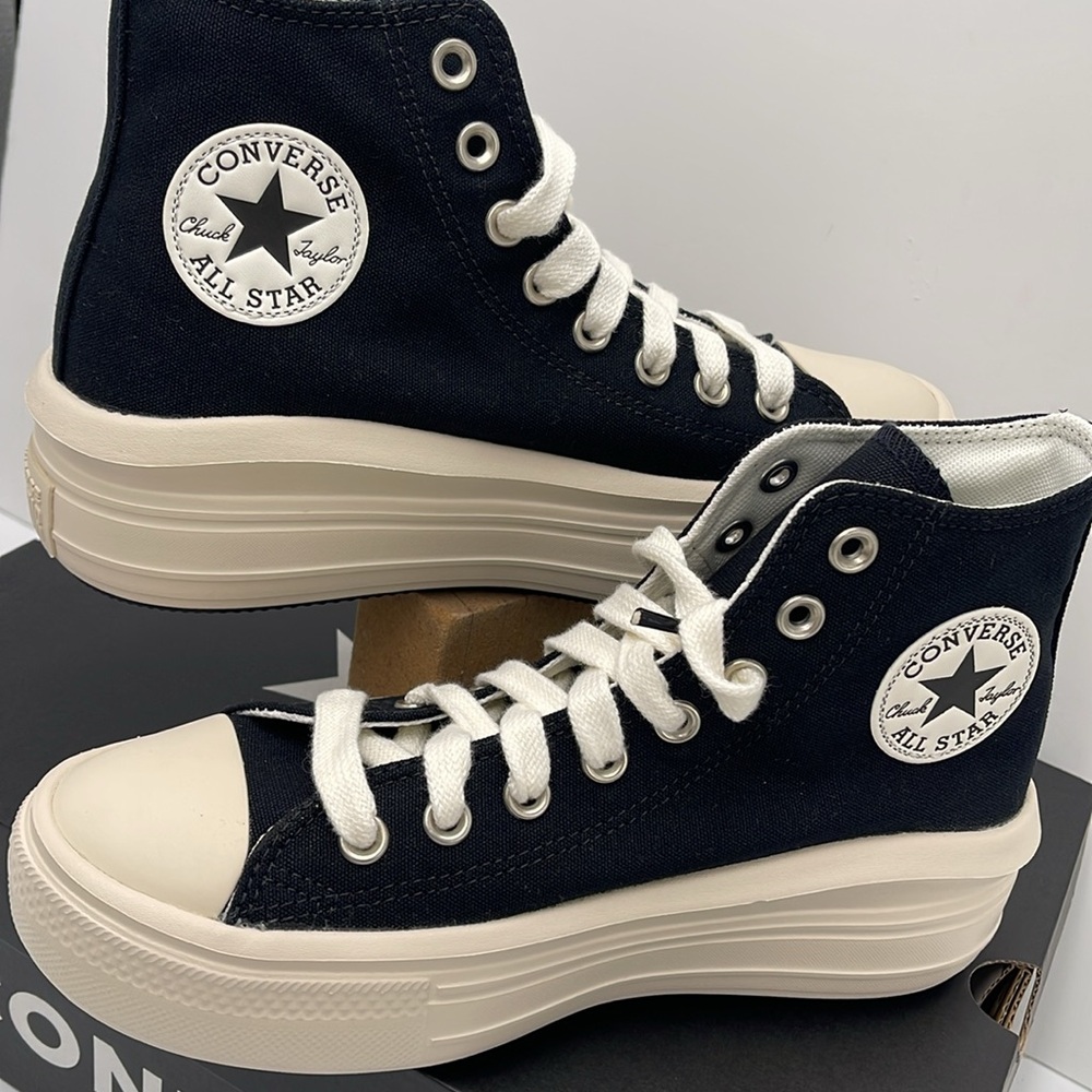 Converse WMNS A09899C CTAS MOVE HI
BLACK/NATURAL IVORY/EGRET Platforms Sneakers - Picture 10 of 16